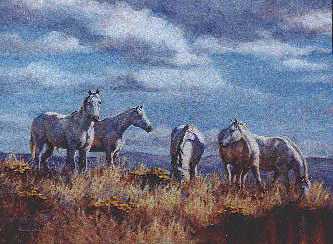 Five White Horses by Gaylene Fortner Pricing Limited Edition Print image