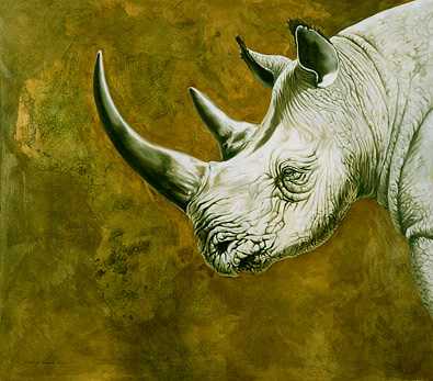 Portent Blck Rhino by Kindrie Grove Pricing Limited Edition Print image