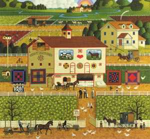 Amish Neighbors by Charles Wysocki Pricing Limited Edition Print image