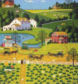 Jolly Hill Farms by Charles Wysocki Pricing Limited Edition Print image