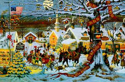 Small Town Christmas by Charles Wysocki Pricing Limited Edition Print image