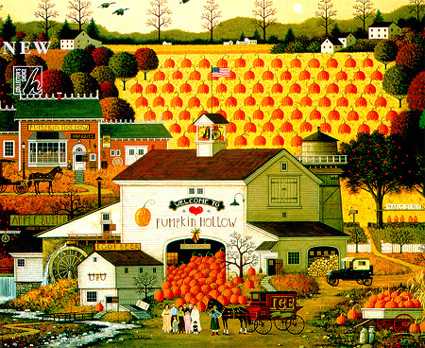 Pumpkin Hollow by Charles Wysocki Pricing Limited Edition Print image