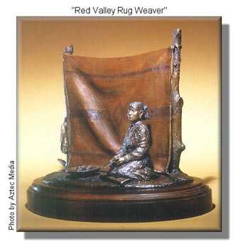 Red Valley Rug Weaver by Oreland C Joe Pricing Limited Edition Print image