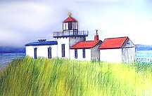 West Point Lighthouse by Sheila Rickard Pricing Limited Edition Print image