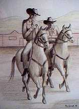 Colorado Cowboys by Sheila Rickard Pricing Limited Edition Print image