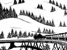 Train Ride In Rockies by Sheila Rickard Pricing Limited Edition Print image