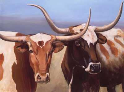 Longhorns by Deborah Day Pricing Limited Edition Print image