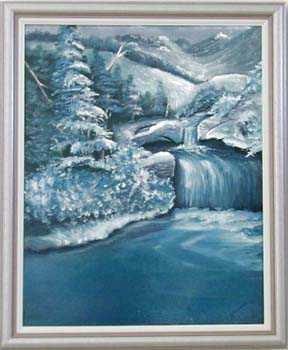 Winter Waterfall by Anthony Wallace Pricing Limited Edition Print image