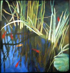 Reeds & Goldfish by Elaine Juska Keeley Pricing Limited Edition Print image