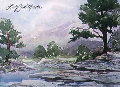 River Dee Rocks by Lady Jill Mueller Pricing Limited Edition Print image
