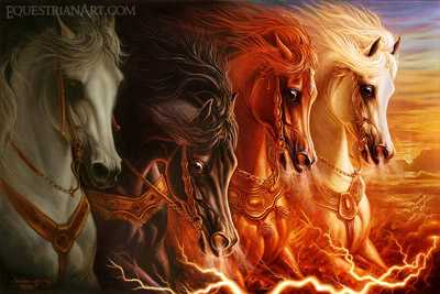4 Horses Apocalypse by Sharlene Lindskog-Osorio Pricing Limited Edition Print image