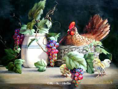 Pollo Vino by M Sue Hollis Pricing Limited Edition Print image