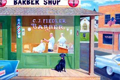 Saturday Haircut by Walter Holtzman Pricing Limited Edition Print image
