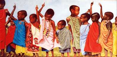 Masai Children by Timothy Beacham Pricing Limited Edition Print image