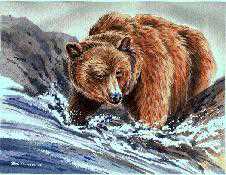 Fishing Grizzly by Bob Dunn Pricing Limited Edition Print image