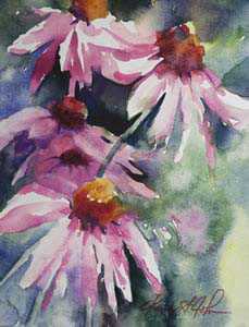 Cone Flowers by Cheryl St John Pricing Limited Edition Print image
