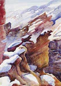 Frosted Red Rocks by Cheryl St John Pricing Limited Edition Print image