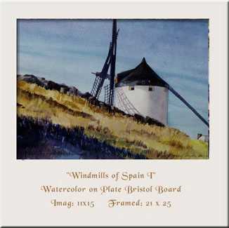 Windmills Spain I by Nancy Meadows Taylor Pricing Limited Edition Print image