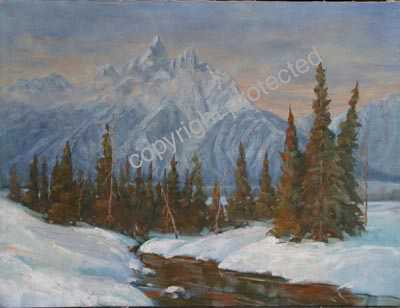 Mist Over The Tetons by Pat Snelling-Weiner Pricing Limited Edition Print image