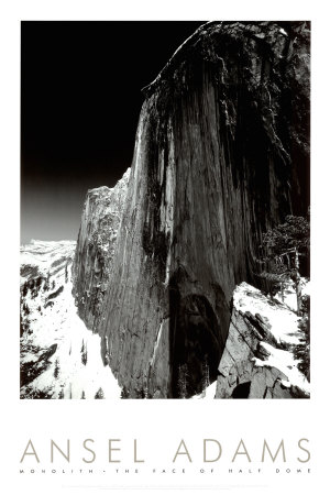 Monolith, The Face Of Half Dome, Yosemite National Park, 1927 by Ansel Adams Pricing Limited Edition Print image