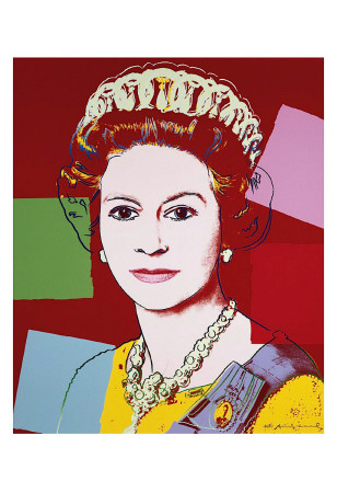 Reigning Queens: Queen Elizabeth Ii Of The United Kingdom, C.1985 (Dark Outline) by Andy Warhol Pricing Limited Edition Print image