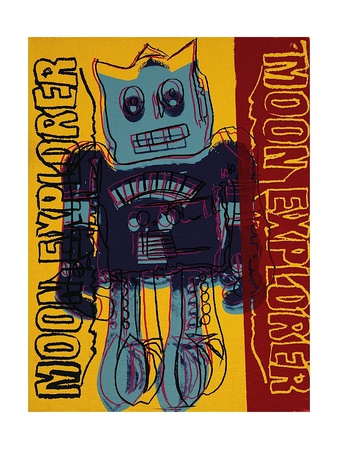 Moon Explorer Robot, C.1983 (Blue & Yellow) by Andy Warhol Pricing Limited Edition Print image
