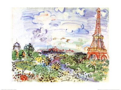 La Tour Eiffel, C.1935 by Raoul Dufy Pricing Limited Edition Print image
