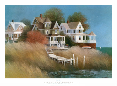 Cottages By The Sea by Albert Swayhoover Pricing Limited Edition Print image