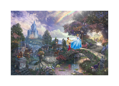 Cinderella Wishes Upon A Dream by Thomas Kinkade Pricing Limited Edition Print image