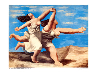 Two Women Running On A Beach by Pablo Picasso Pricing Limited Edition Print image
