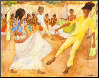 Baile En Tehauntepec by Diego Rivera Pricing Limited Edition Print image