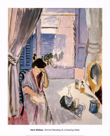 Woman Reading At A Dressing Table, Late 1919 by Henri Matisse Pricing Limited Edition Print image