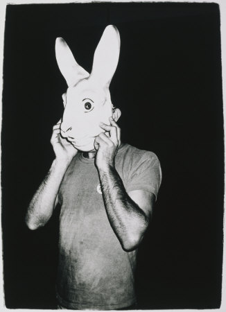 Man With Rabbit Mask, C.1979 by Andy Warhol Pricing Limited Edition Print image
