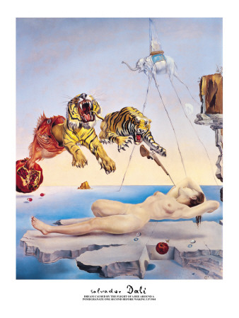 Dream Caused By The Flight Of A Bee Around A Pomegranate, C. 1944 by Salvador Dali Pricing Limited Edition Print image