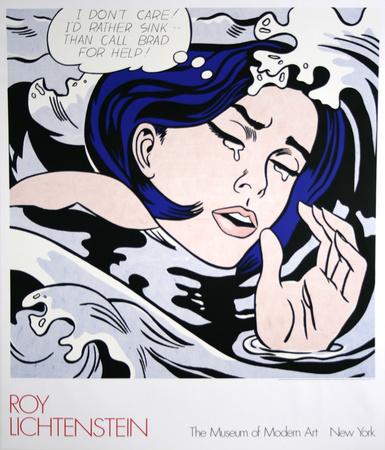 Drowning Girl (1984) by Roy Lichtenstein Pricing Limited Edition Print image