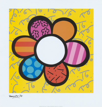 Flower Power I by Romero Britto Pricing Limited Edition Print image
