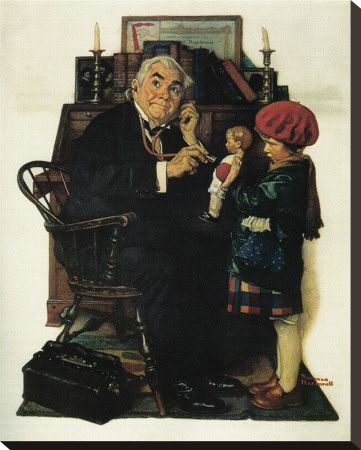 Doctor And The Doll by Norman Rockwell Pricing Limited Edition Print image