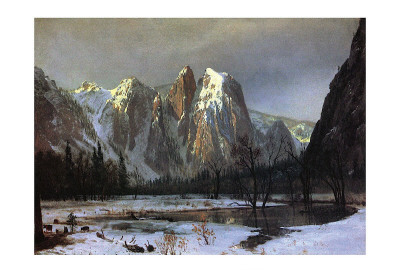 Cathedral Rock Yosemite by Albert Bierstadt Pricing Limited Edition Print image