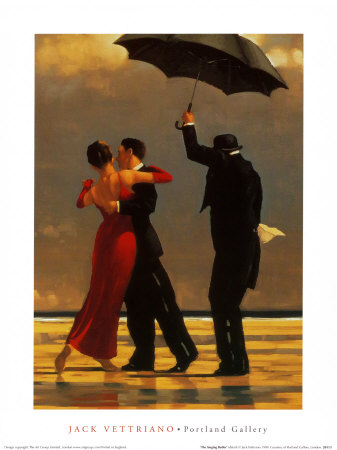 Singing Butler (Detail) by Jack Vettriano Pricing Limited Edition Print image