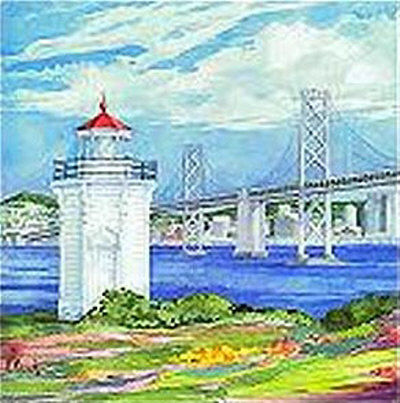 Yerba Buena Island Lighthouse by Paul Brent Pricing Limited Edition Print image