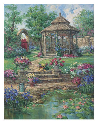 Red Garden Gate by Barbara Mock Pricing Limited Edition Print image