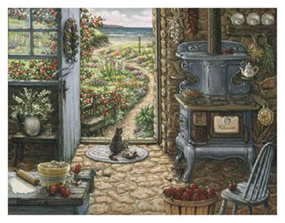 Blue Stove by Janet Kruskamp Pricing Limited Edition Print image