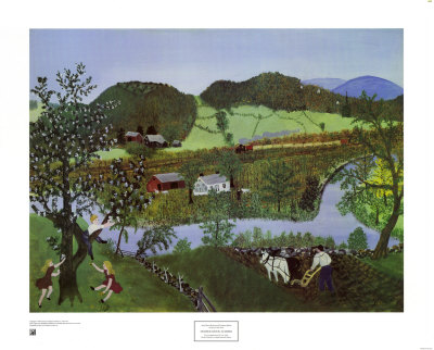 Hoosick River, Summer, 1952 by Grandma Moses Pricing Limited Edition Print image