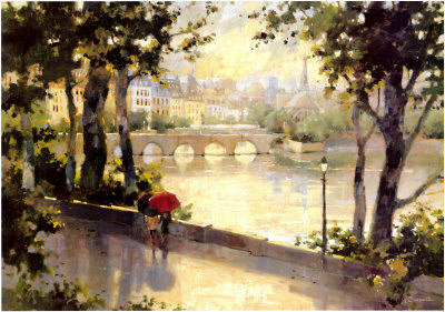 Paris Evening by Marilyn Simandle Pricing Limited Edition Print image