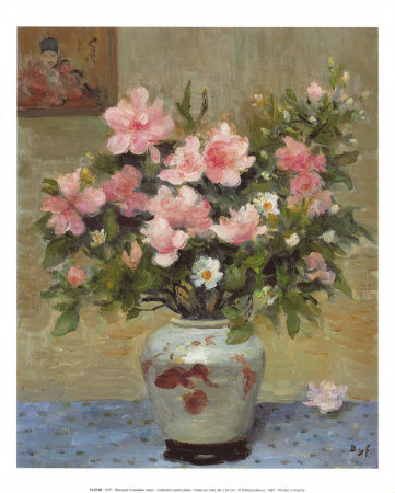 Bouquet D'azalees Roses by Marcel Dyf Pricing Limited Edition Print image