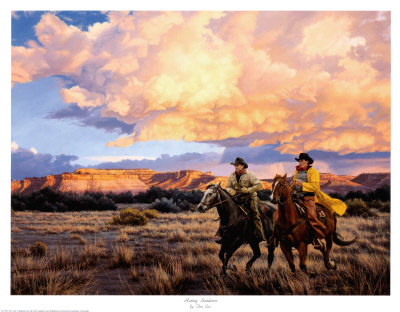 Racing Sundown-Uns by Tim Cox Pricing Limited Edition Print image