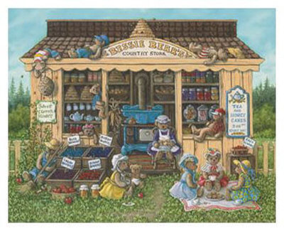 Bessie Bear's Country Store by Janet Kruskamp Pricing Limited Edition Print image