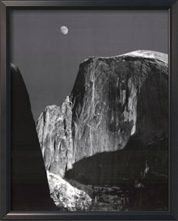 Moon And Half Dome, Yosemite National Park, 1960 by Ansel Adams Pricing Limited Edition Print image