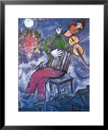 The Blue Violinist by Marc Chagall Pricing Limited Edition Print image