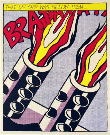 As I Opened Fire, C.1964 (Panel 3 Of 3) by Roy Lichtenstein Pricing Limited Edition Print image